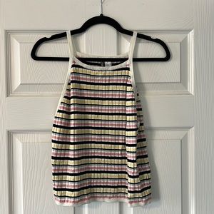 XL high-neck crop top.